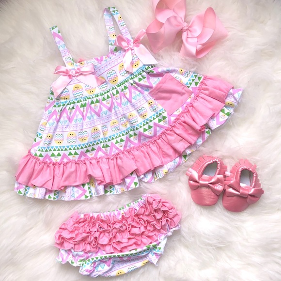 Easter Bloomers & Ruffle Top only green left ADD MOCC $6 - Picture 2 of 2